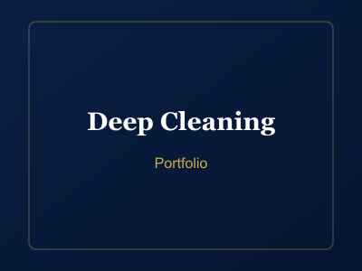 Deep Cleaning - PureTouch